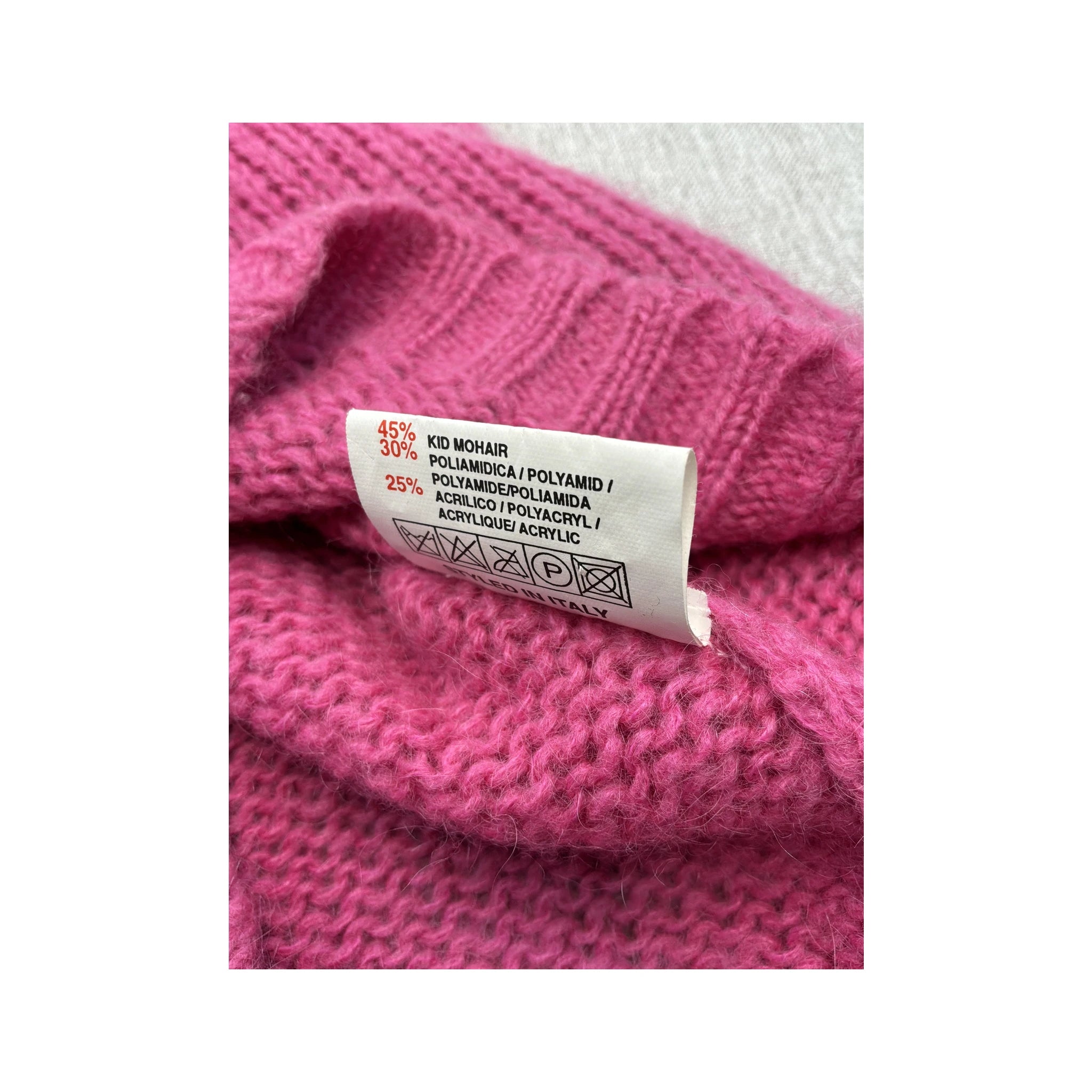 Miss Sixty Fuzzy Pink Mohair Turtleneck Sleeveless Sweater