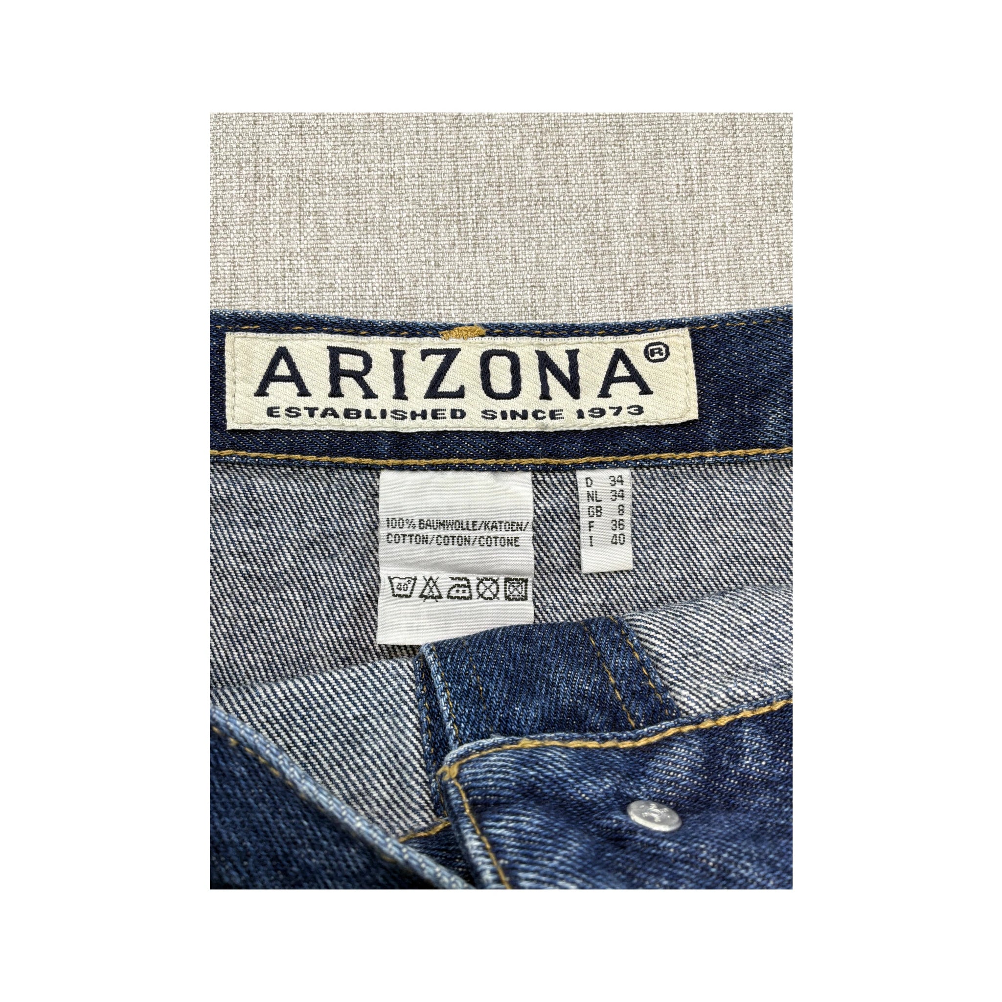 Arizona 100% Cotton Button Front Denim Mini Skirt