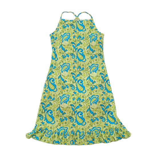 Paisley Halter Ruffle Hem Dress