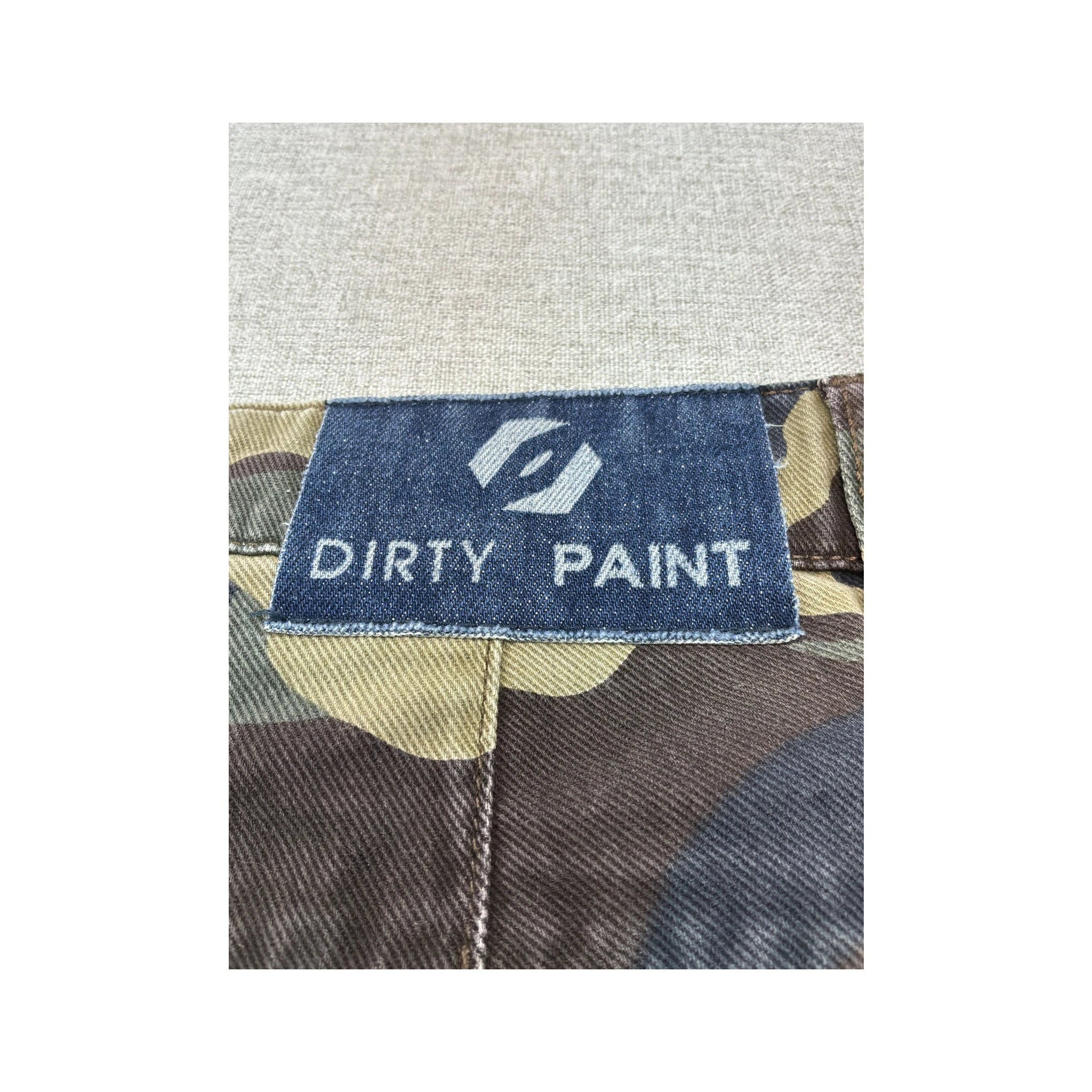 Dirty Paint Woodland Camo Cargo Shorts