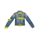 Diesel Distressed Light Wash Button-Up Denim Jacket