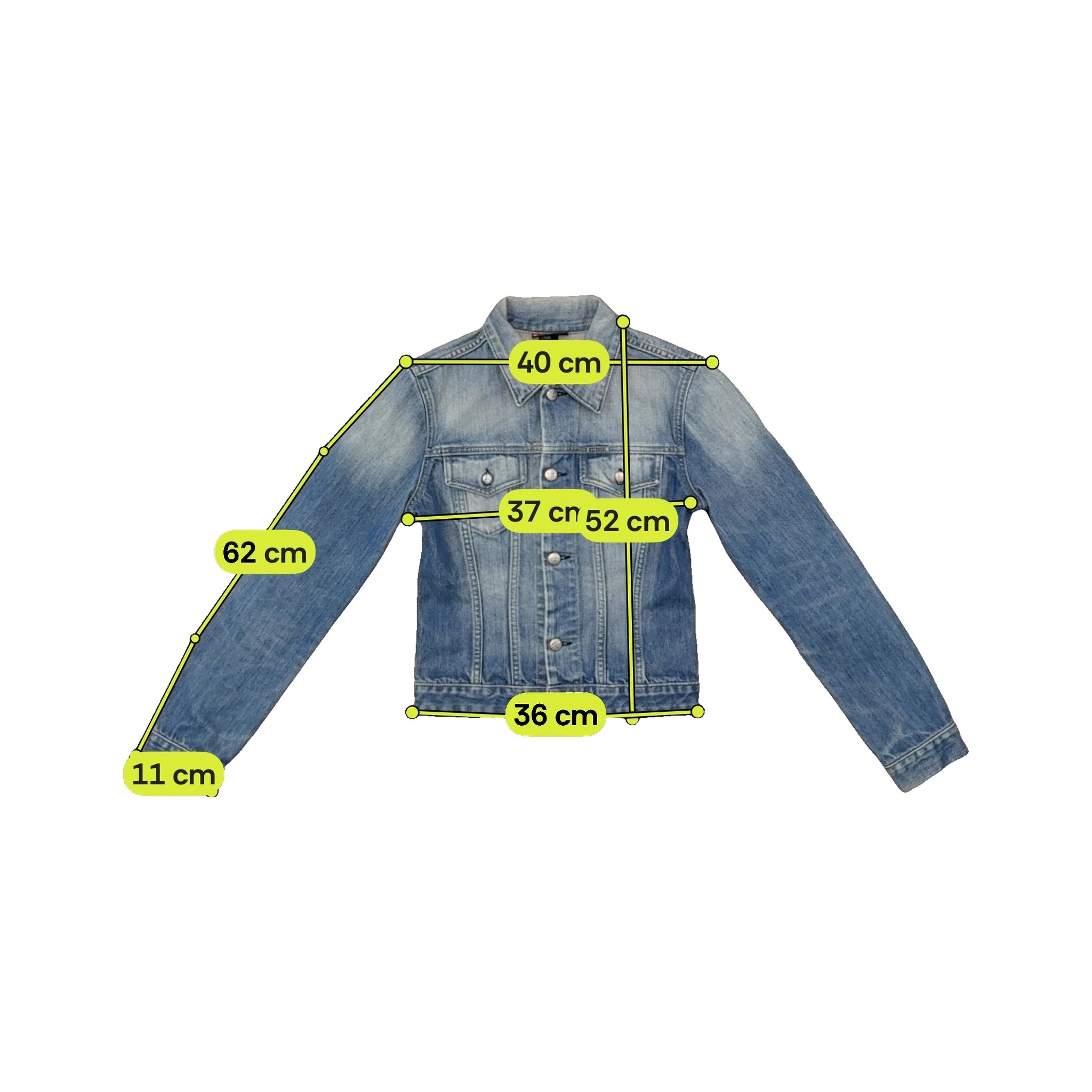 Diesel Distressed Light Wash Button-Up Denim Jacket
