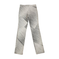 N.L. Cool Diagonal Stripe Cotton Blend Pants (New With Tag)