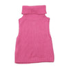 Miss Sixty Fuzzy Pink Mohair Turtleneck Sleeveless Sweater