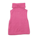 Miss Sixty Fuzzy Pink Mohair Turtleneck Sleeveless Sweater