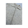 Rib Knit Zip-Up Collared Sweater