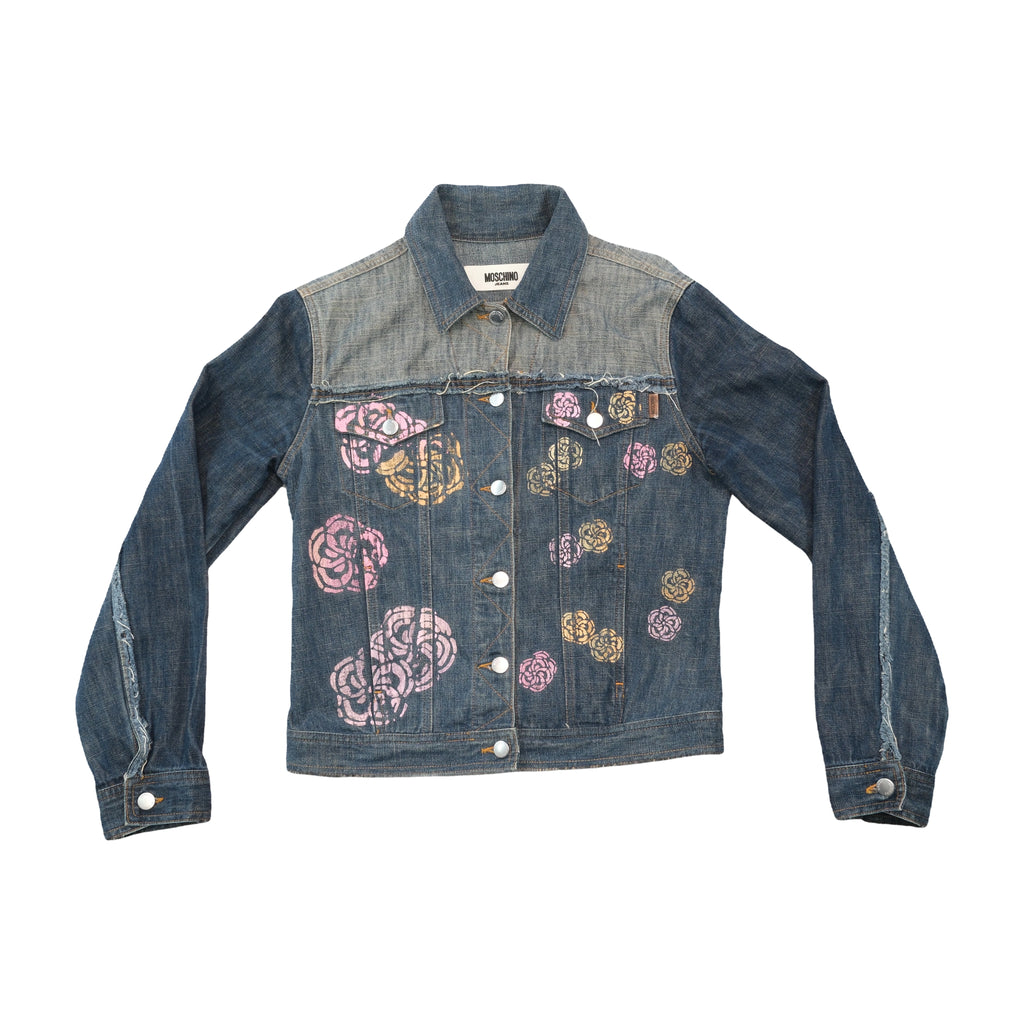 Moschino Jeans Floral Print Denim Jacket