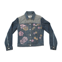 Moschino Jeans Floral Print Denim Jacket