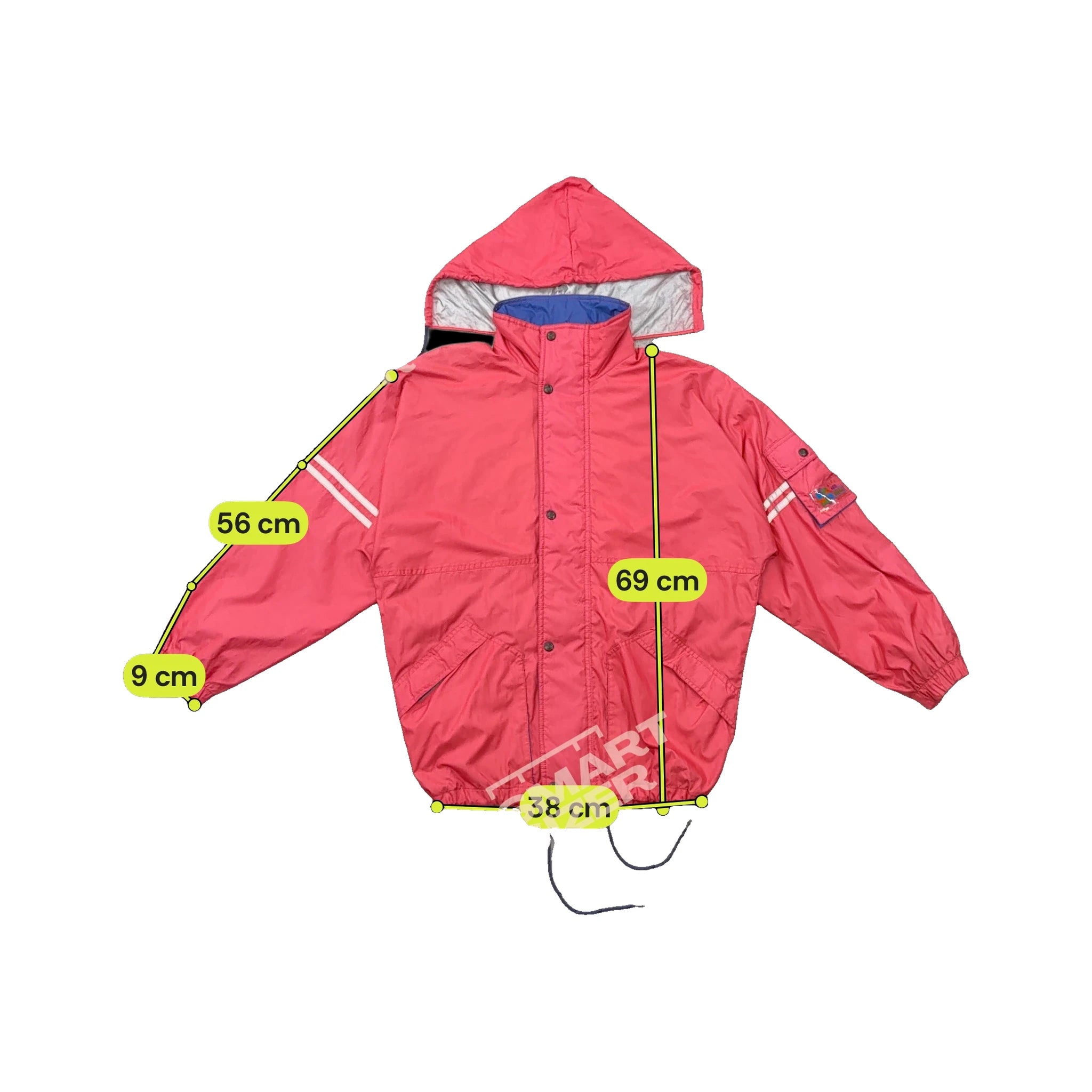 BRIGH Pink Hooded Snap-Front Windbreaker Jacket