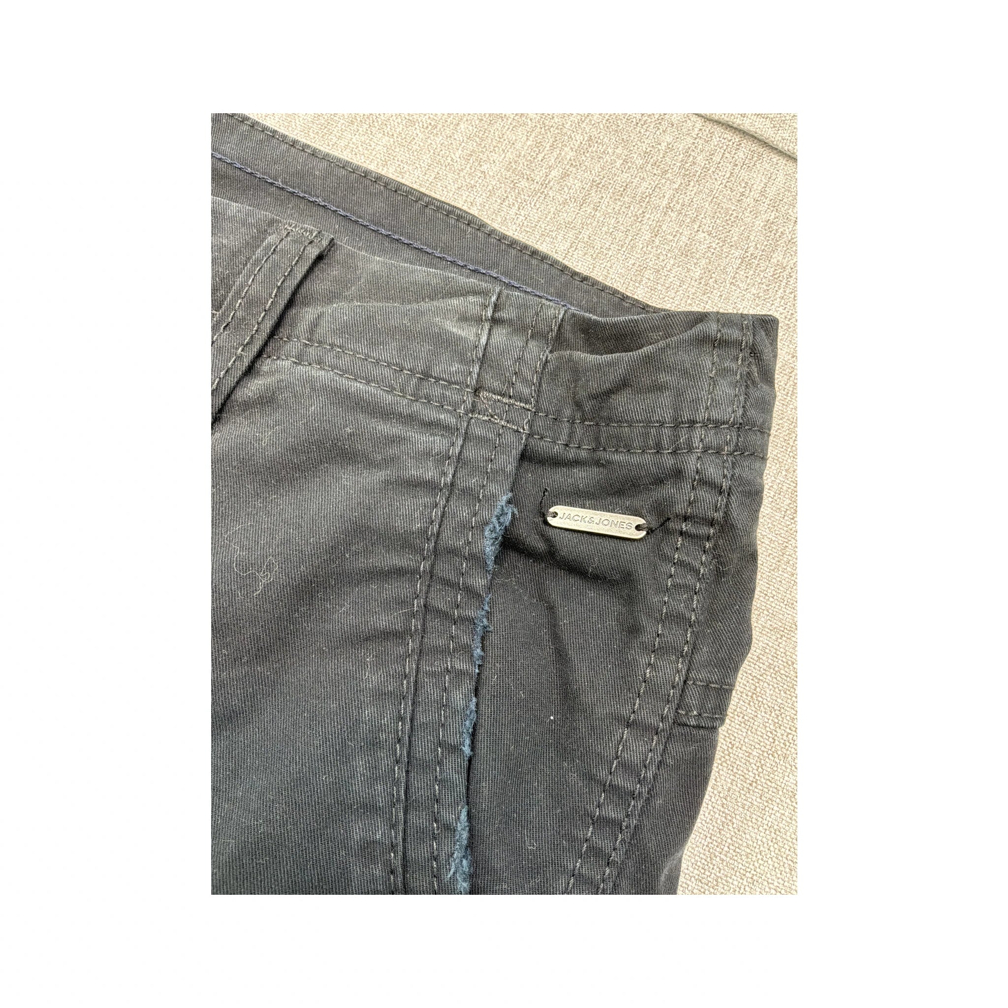 Jack & Jones Black Cotton Cargo Shorts