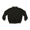 Vintage Olive Green Suede-Look Button Front Ribbed Jacket