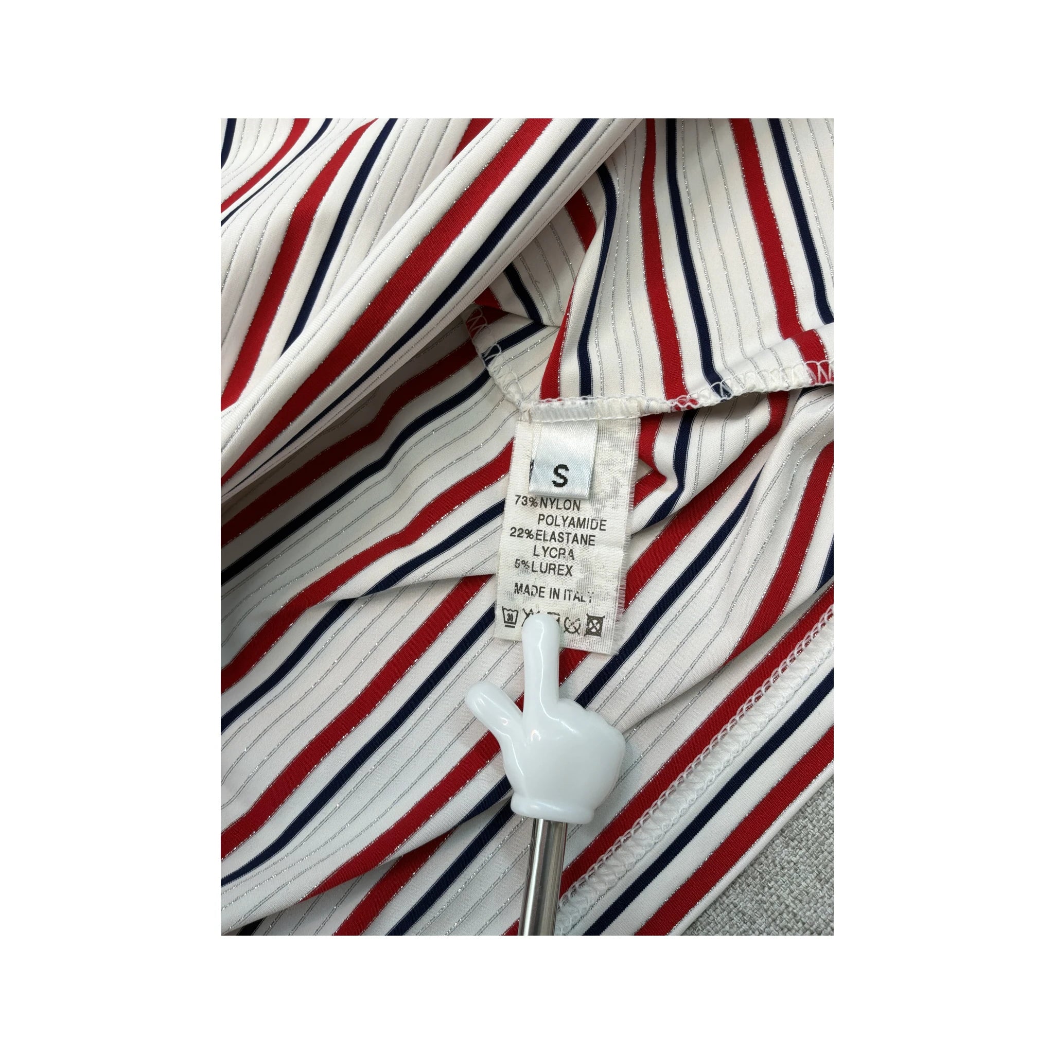 Trasparenze Striped Side Tie Tank Top