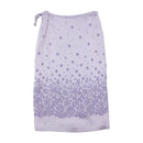Y2K Lavender Paisley Floral Tie Waist Midi Skirt