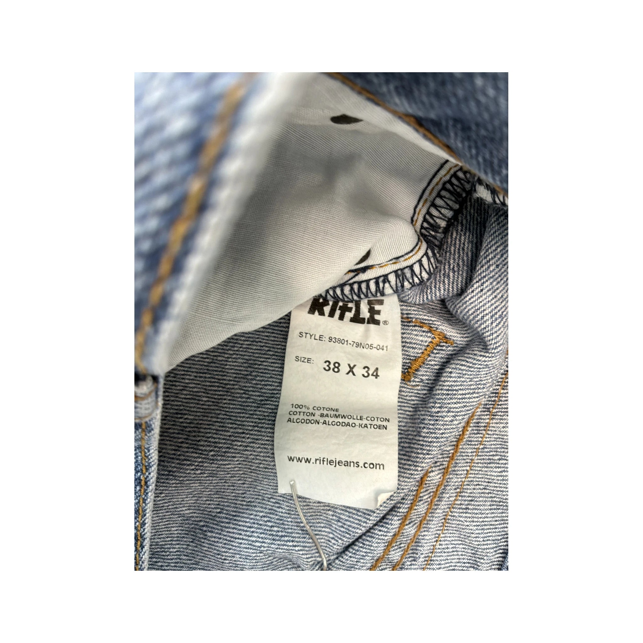 Rifle Mid-Wash Denim Cutoff Shorts (Smartsizer Edit)