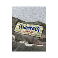 Calças à boca de sino Embargo em algodão Camuflado