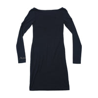 Miss Sixty Collection Rhinestone Script Long Sleeve Bodycon Dress