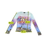 Rapture Floral Scenic Mesh Long Sleeve T-shirt (Repriced)