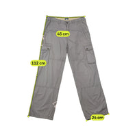 Infinity Man Gray Cotton Utility Cargo Pants