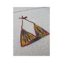 Rainbow Crochet Halter Triangle Top