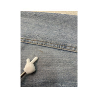 Outsider Italia Vintage Light Wash Cotton Denim Trucker Jacket