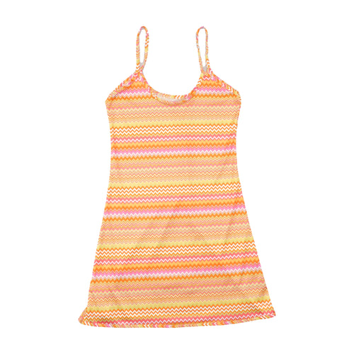 Chevron Zigzag Strappy Mini Dress