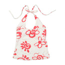 Top de alças Halter Y2K com estampado floral