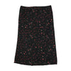 Vintage Black Ditsy Floral Midi Skirt
