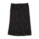 Vintage Black Ditsy Floral Midi Skirt