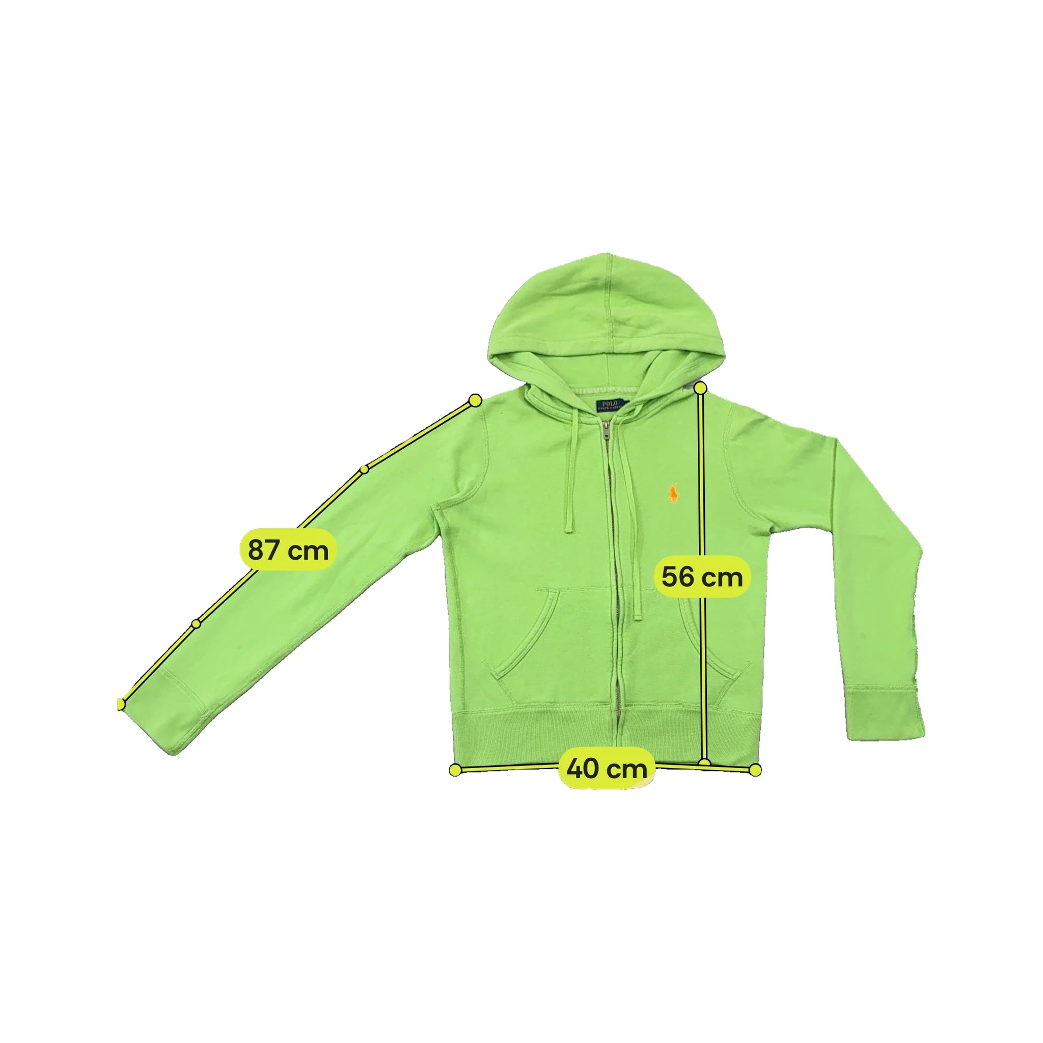 Polo Ralph Lauren Neon Green Full Zip Hoodie (limpeza)