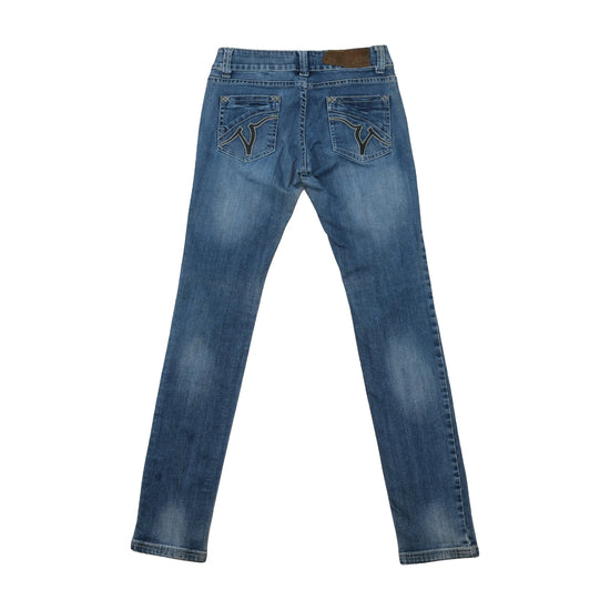 Von Dutch Originals Embroidered Pocket Stretch Cotton Jeans