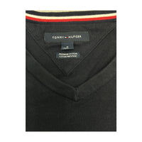 Tommy Hilfiger Navy V-Neck Cotton Sweater (Size M)