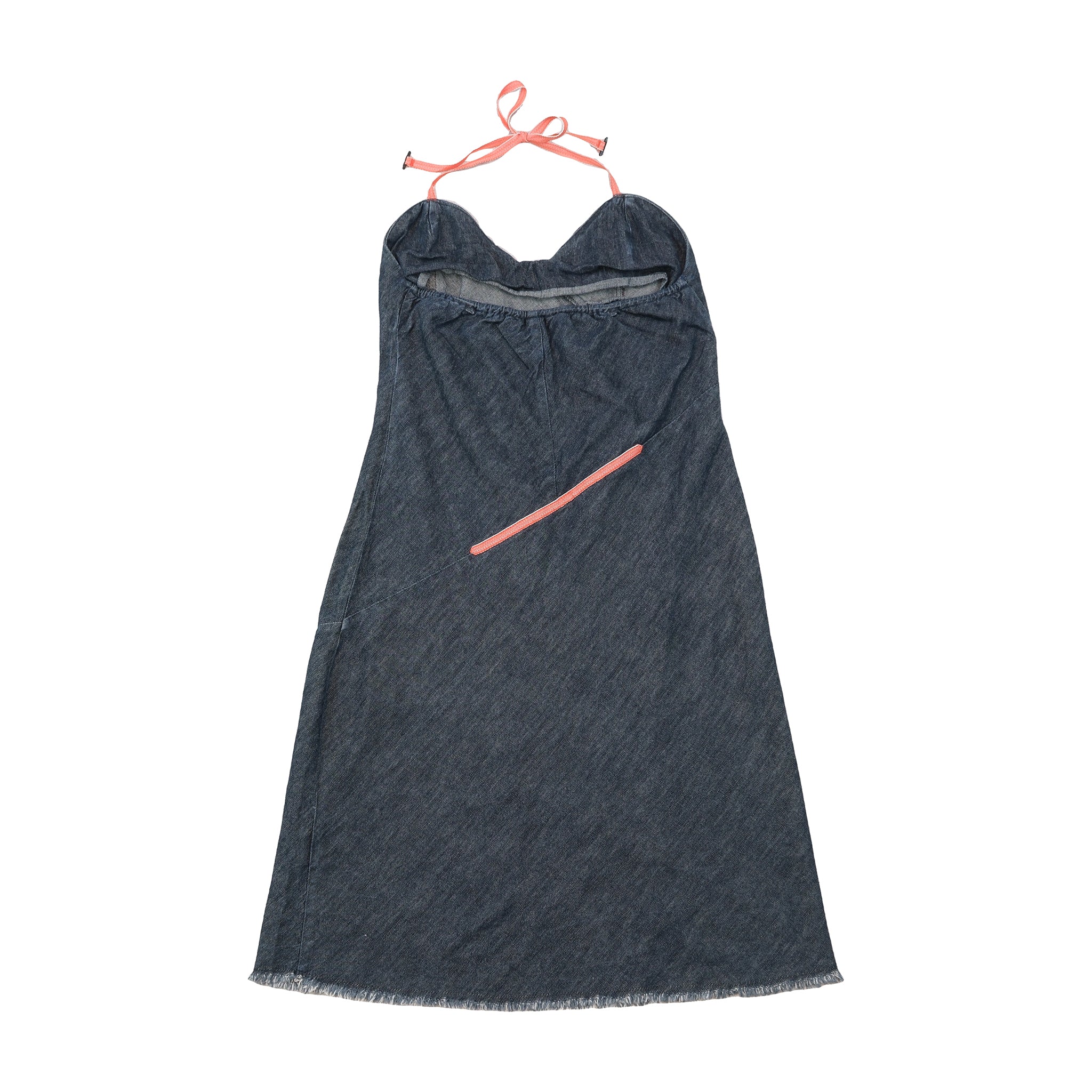 Y2K Dark Wash Denim Halter Dress (repriced)