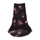Pink Rose Floral Sheer Overlay Midi Skirt