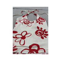 Top de alças Halter Y2K com estampado floral