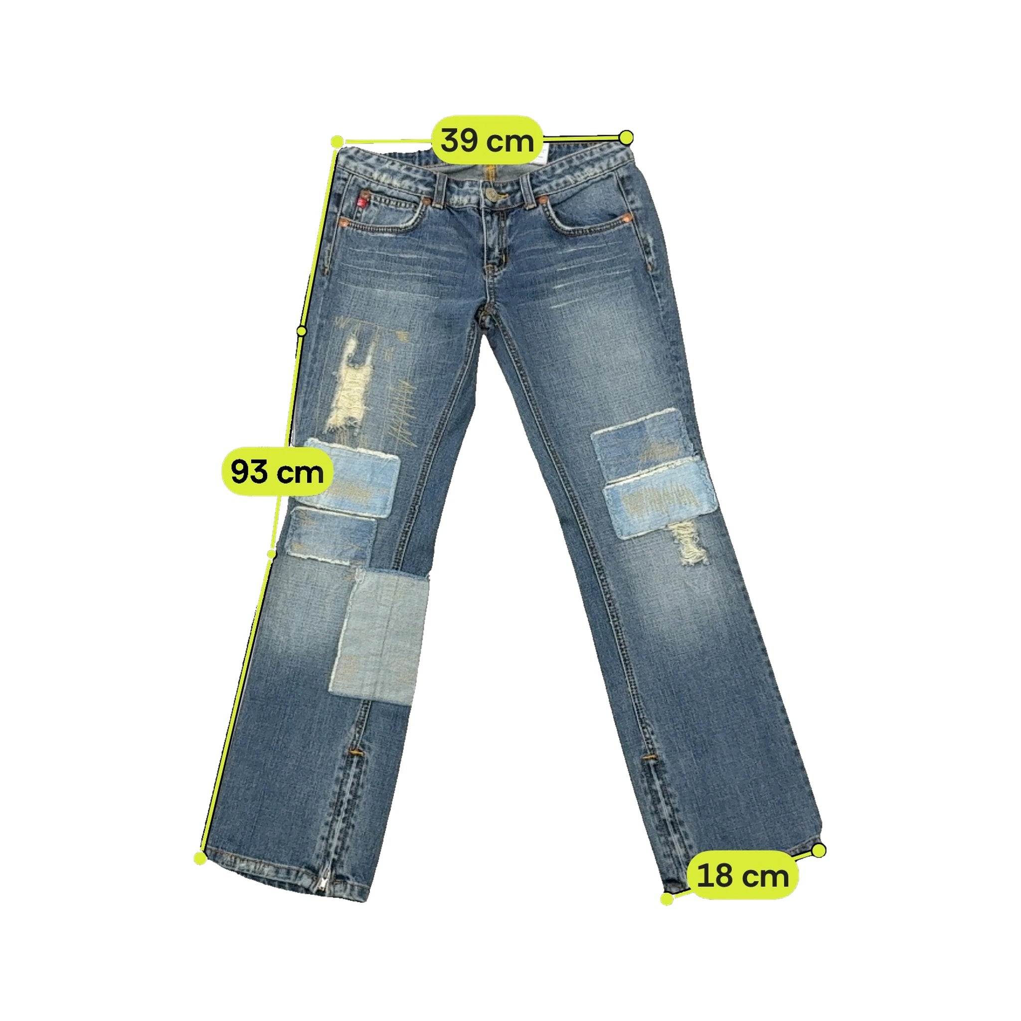 Phard Distressed Patchwork Denim Jeans