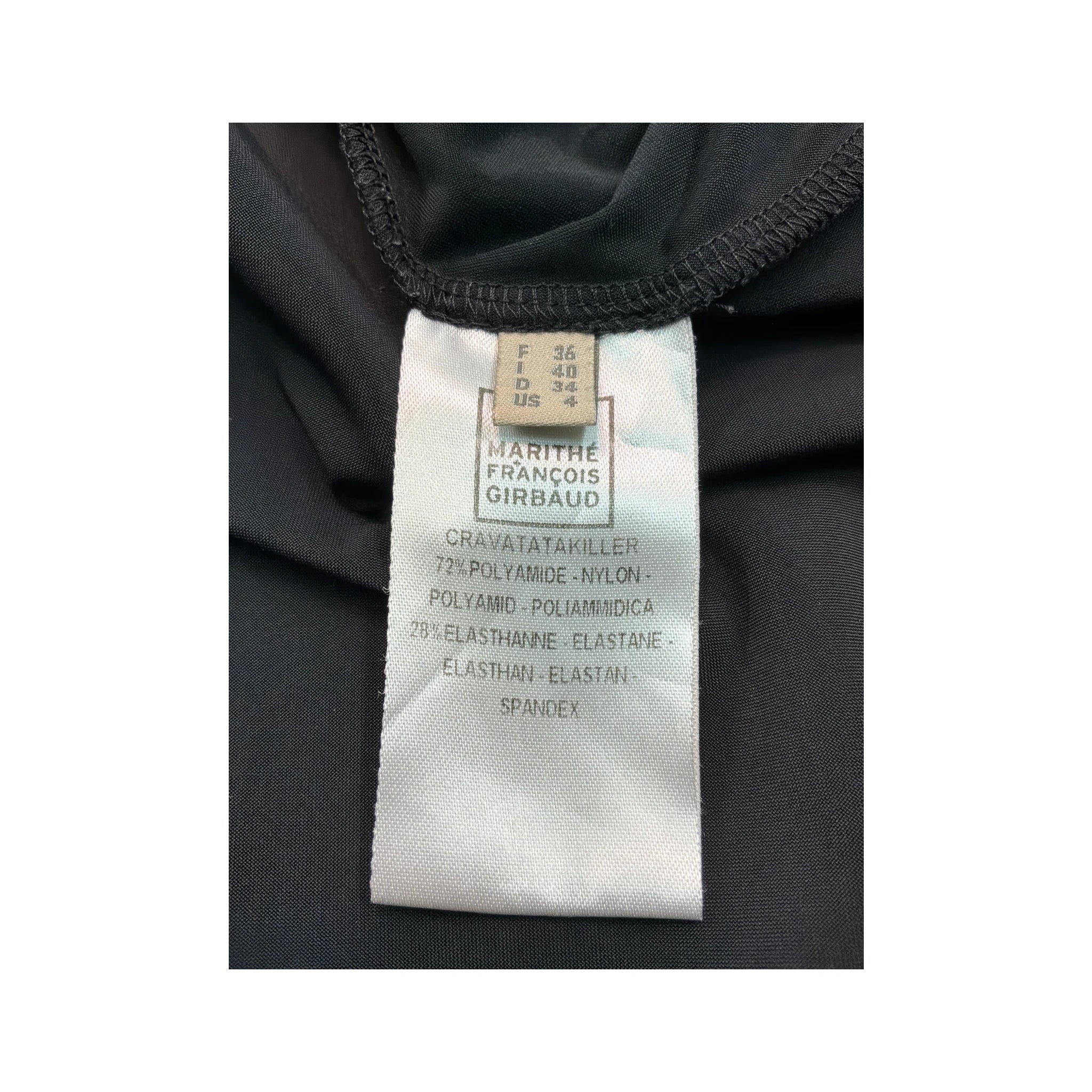 Marithé + François Girbaud Black Corset Back Fit and Flare Dress