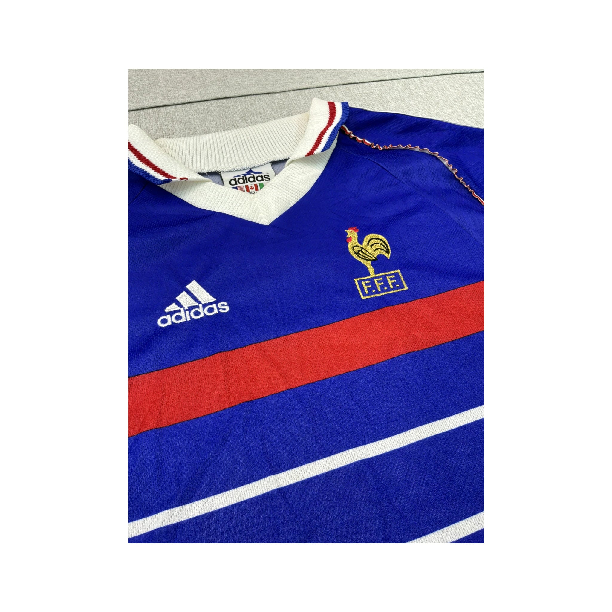 adidas France FFF Vintage Soccer Jersey T-shirt