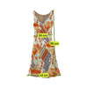 Vintage Floral Patchwork Print Sleeveless Dress