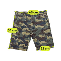 Dirty Paint Woodland Camo Cargo Shorts