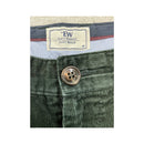EW Easy Wear Dark Green Cotton Corduroy Chinos