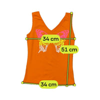 Fishbone Butterfly Graphic Cotton Tank Top