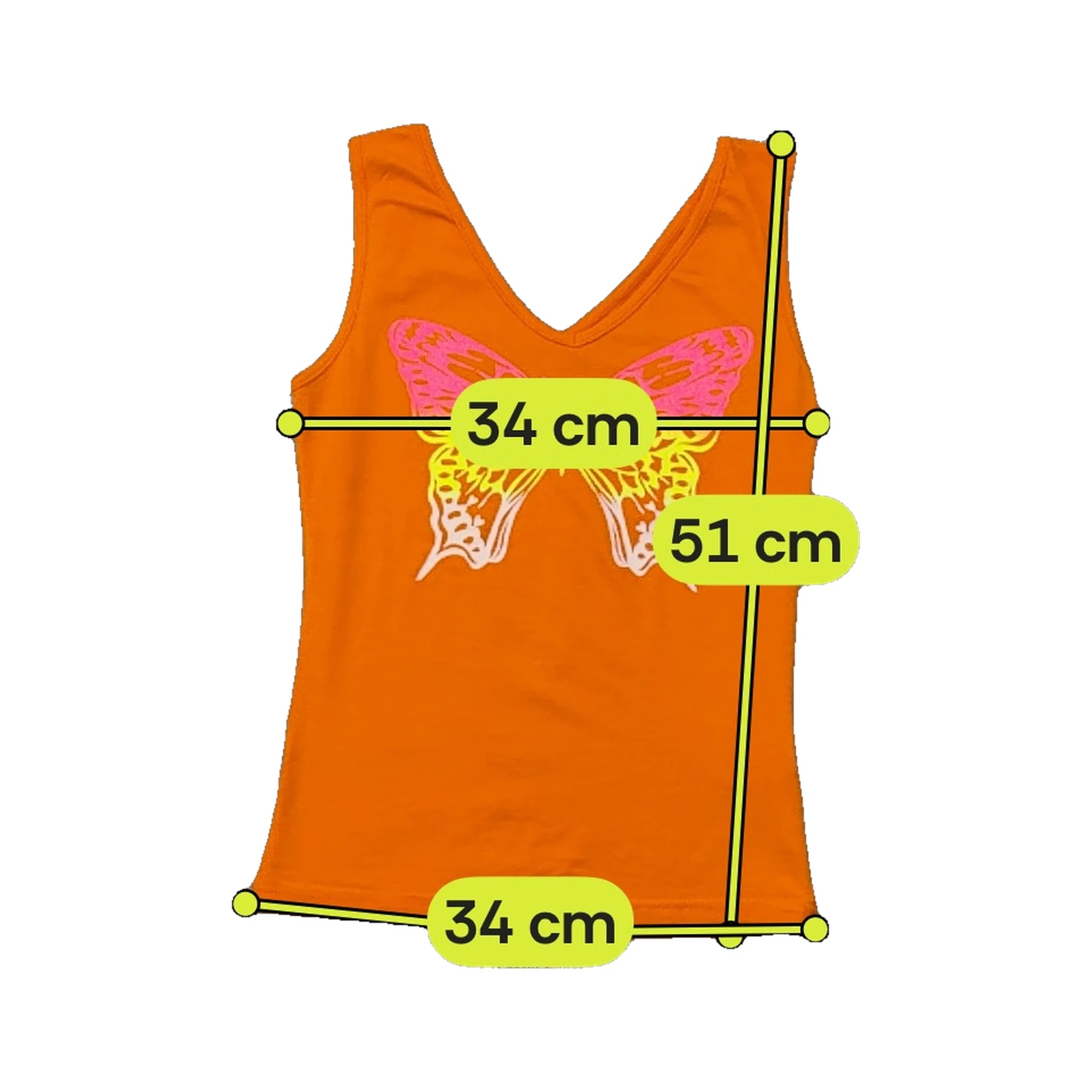 Fishbone Butterfly Graphic Cotton Tank Top