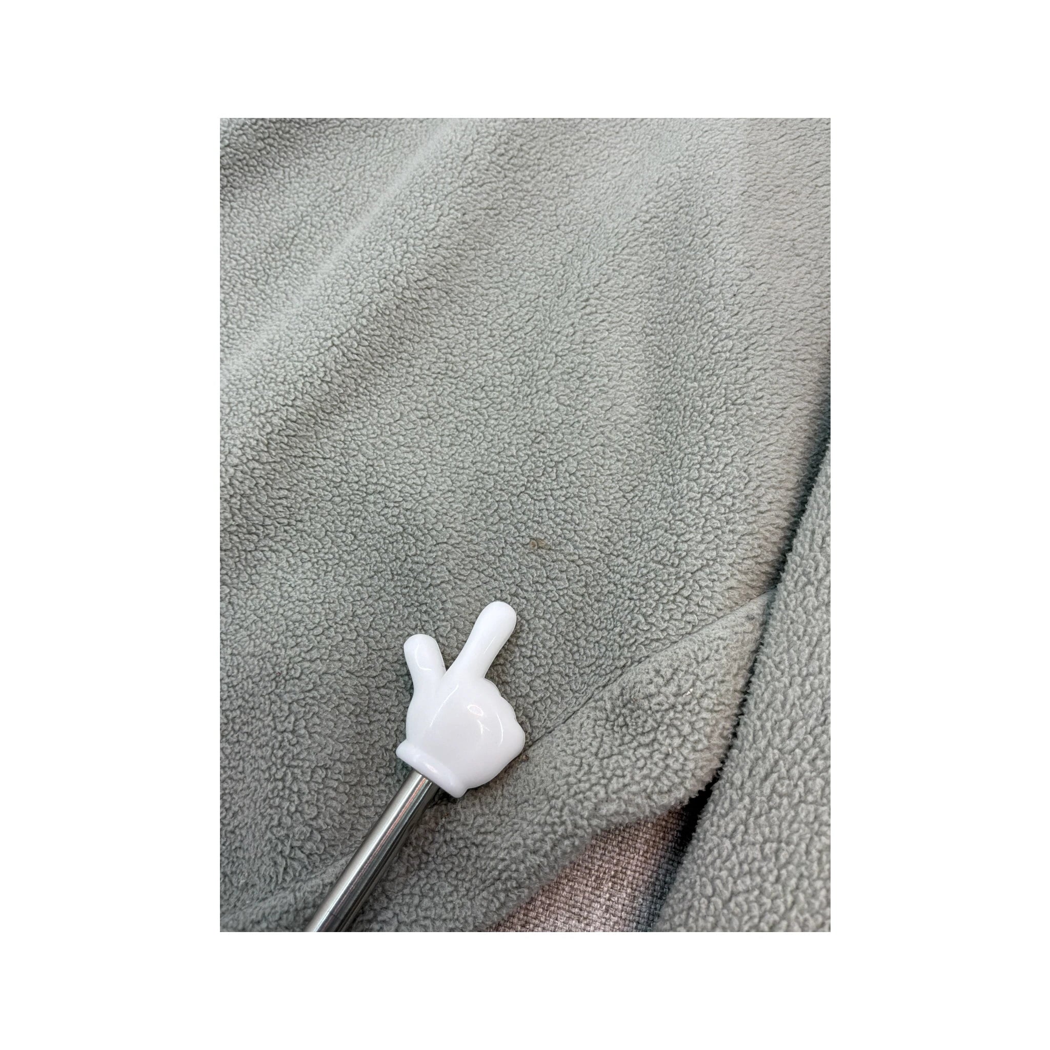 Think Pink Vintage Light Gray Quarter Zip Fleece