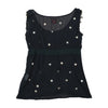Miss Sixty Embellished Sheer Cotton Tank Top