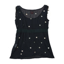Miss Sixty Embellished Sheer Cotton Tank Top