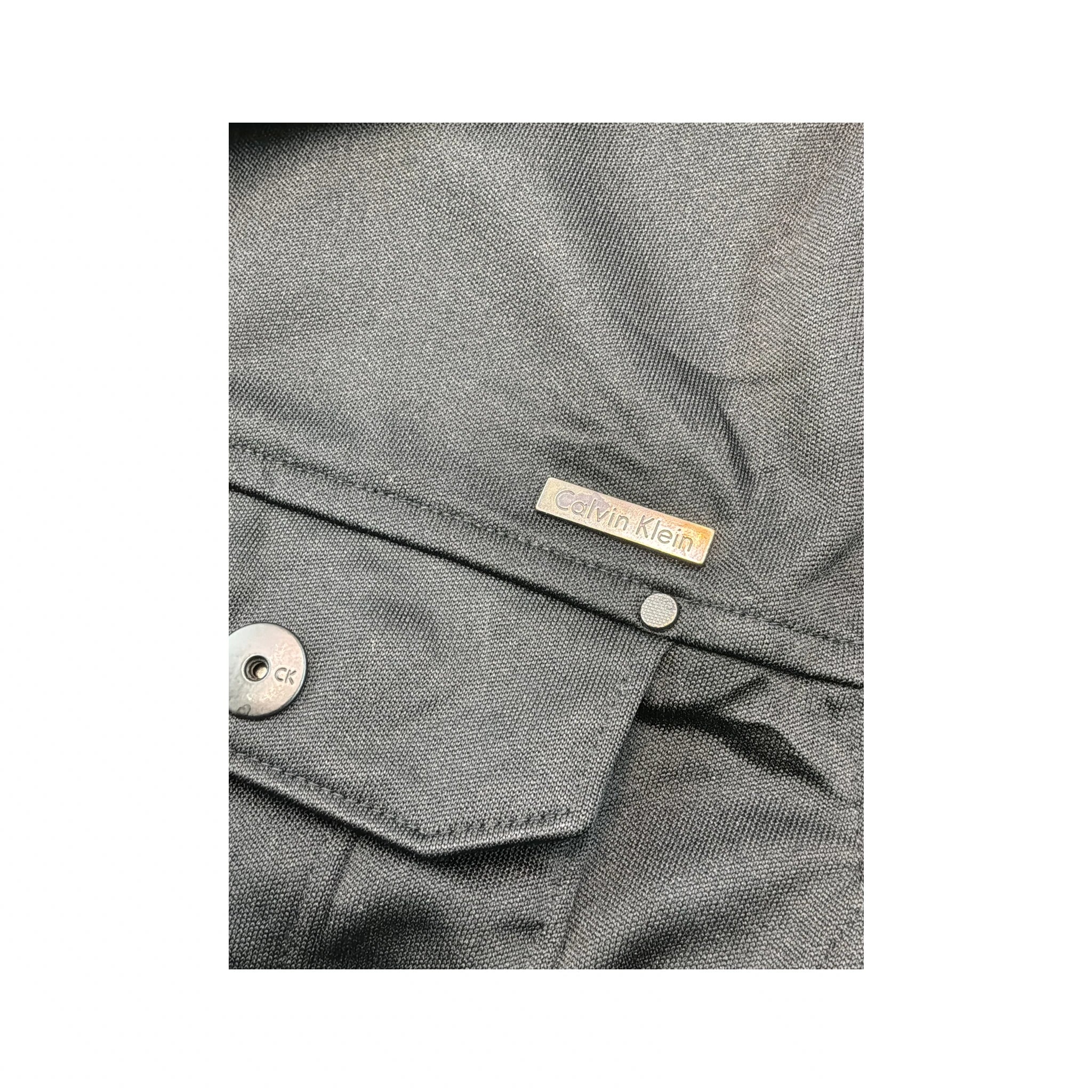 Casaco utilitário Calvin Klein preto com Fecho Total