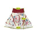 Saia Pollera em Camadas com estampado floral e de Borboleta