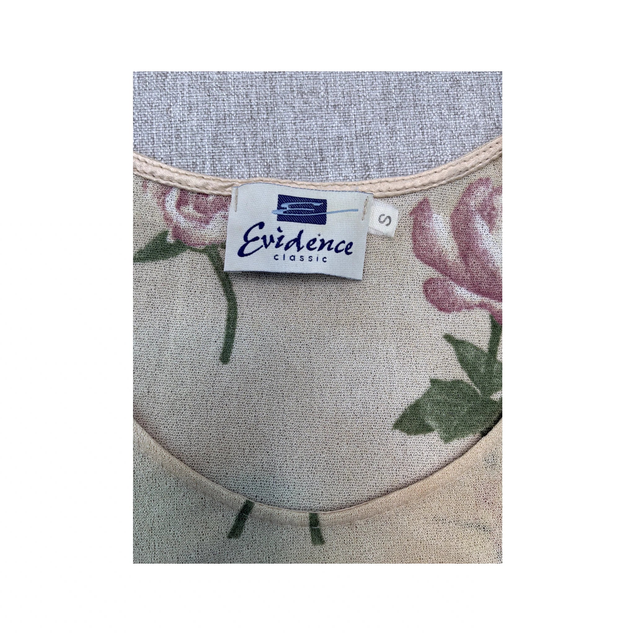 Evidence Classics Sheer Rose Print T-shirt