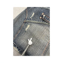 Last Girl Distressed Denim Mini Skirt