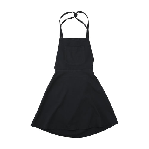 Jennyfer Black Tie-Back Pinafore Dress with Pocket